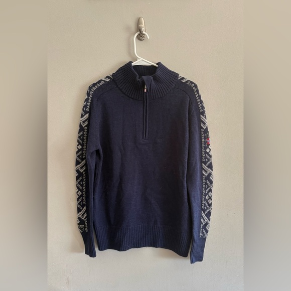 NWT Viking Of Norway Springeren 1/4 Zip Sweater Size M 100% Merino Wool - Picture 1 of 8